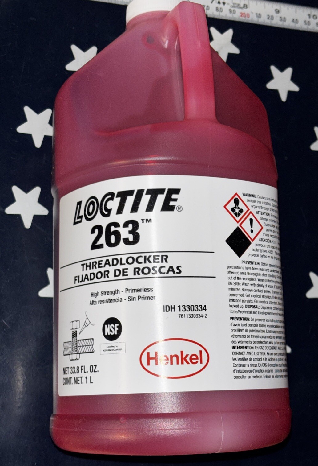 Loctite 263 Liter High Strength Threadlocker 33.8oz EXP 08/25 1L 1330334