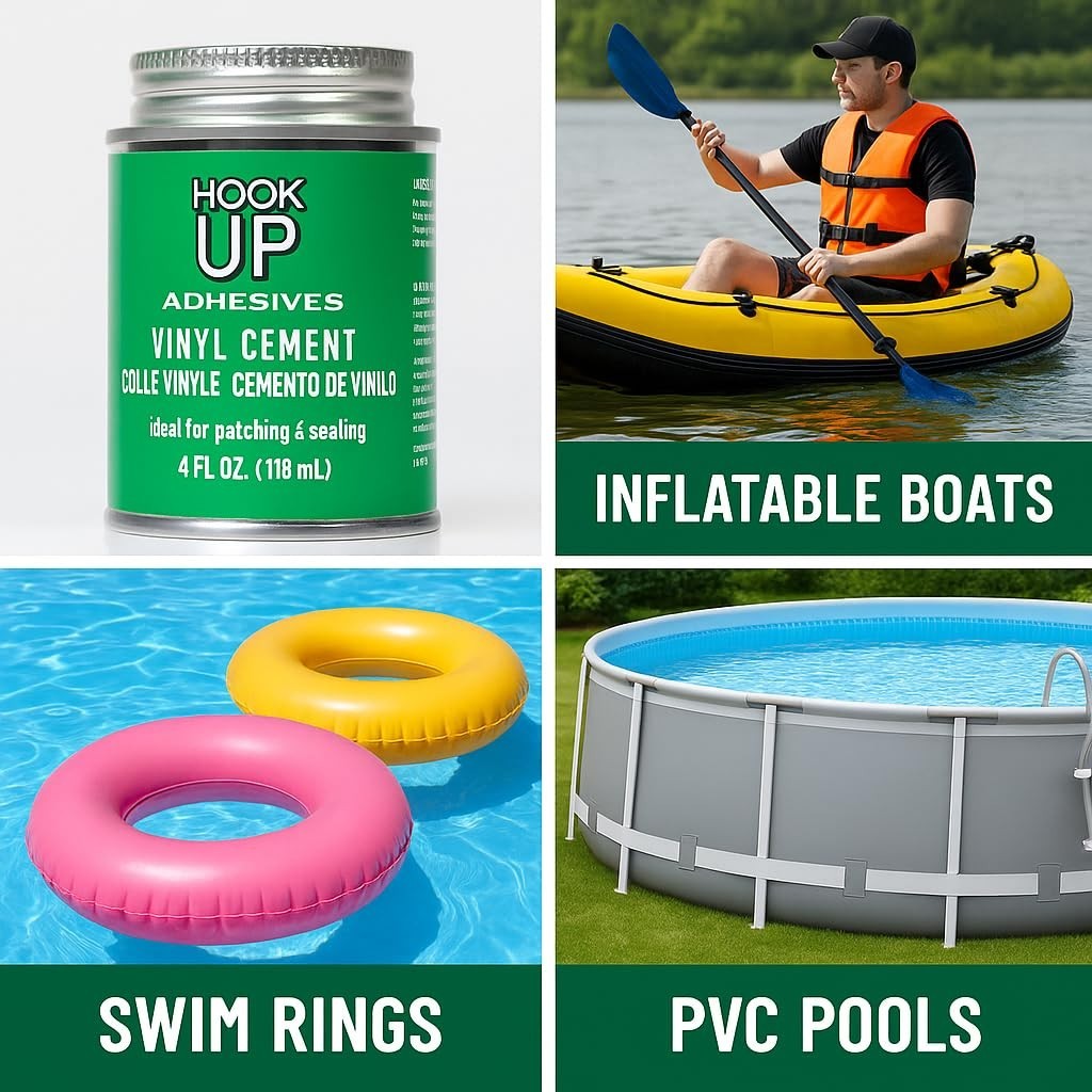 32 OZ Waterproof Vinyl Contact Cement – Fast-Drying Repair Glue for Pools Boats