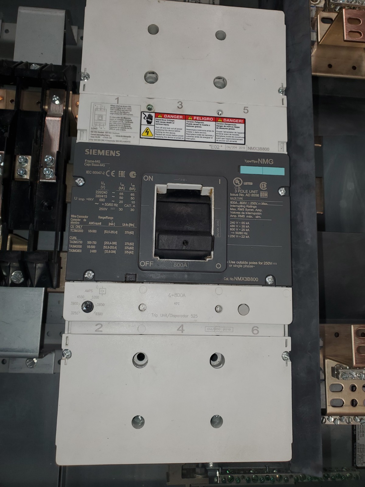 800A 208Y/120V, 3PH Siemens Panelboard, Cat No. P4C90M1800ETS,