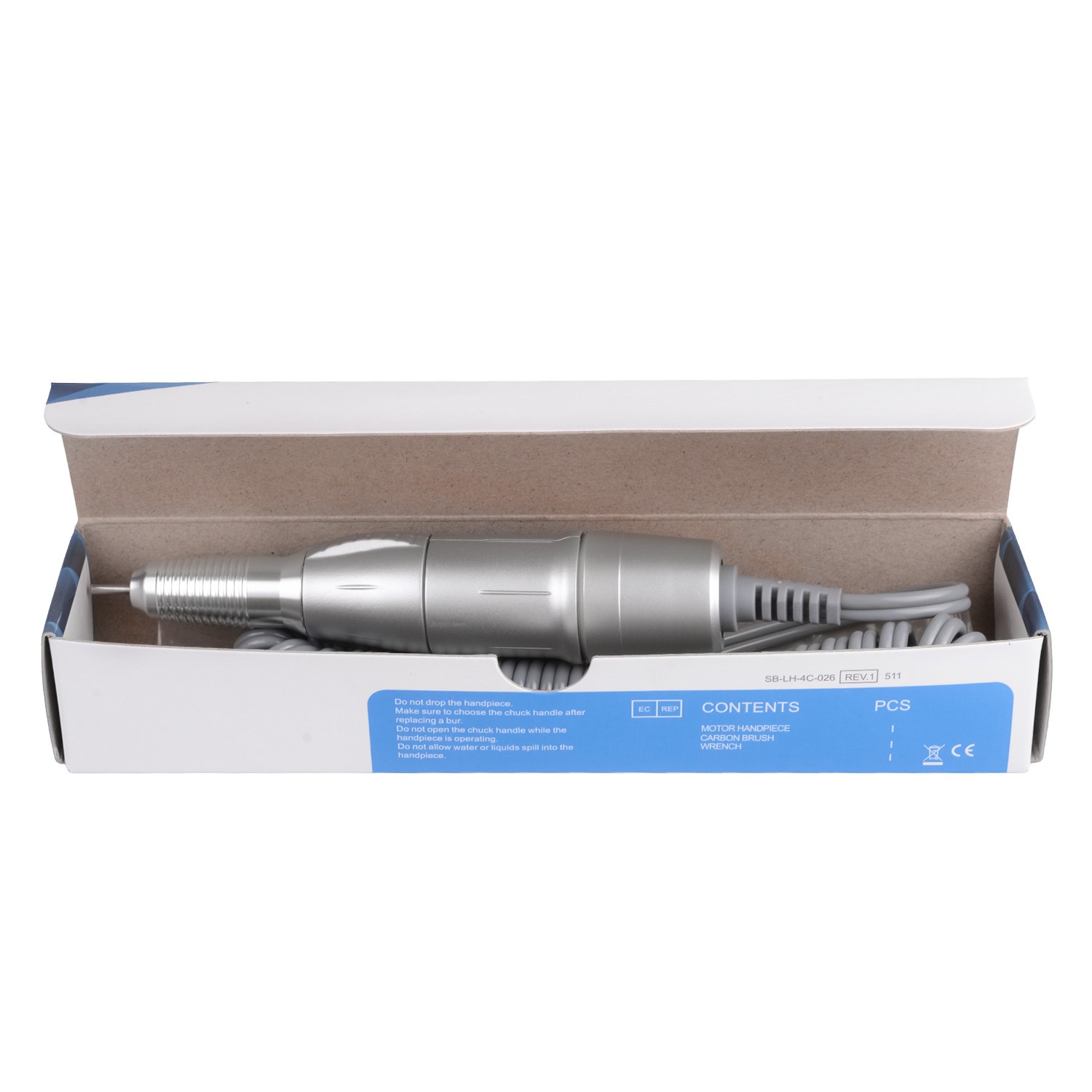 STRONG 120II Dental Lab Micromotor Polisher Handpiece Nail Art Drill Pen Silver