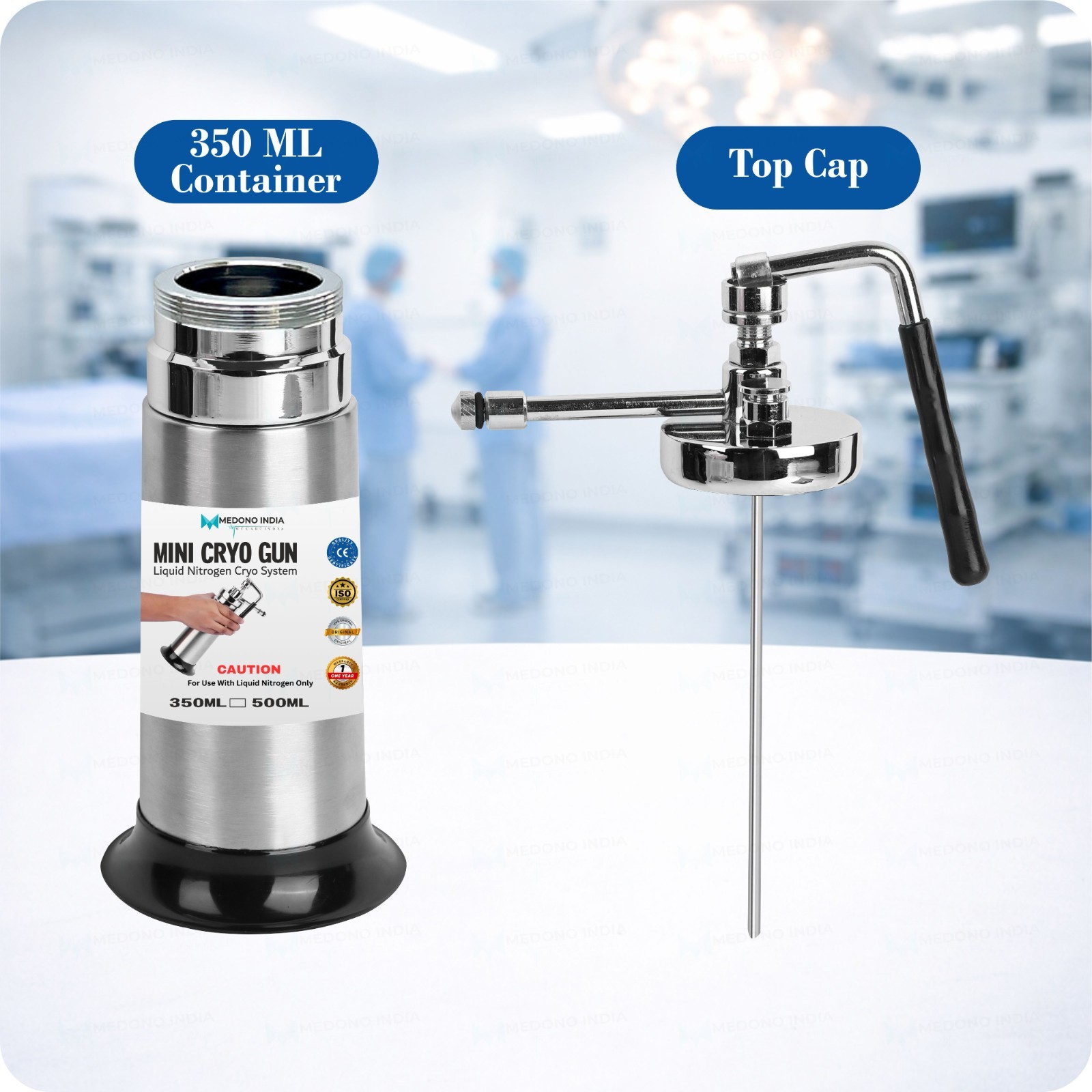 Professional Mini Cryo Can For Dermatology 350ML Liquid Nitrogen Sprayer Premium
