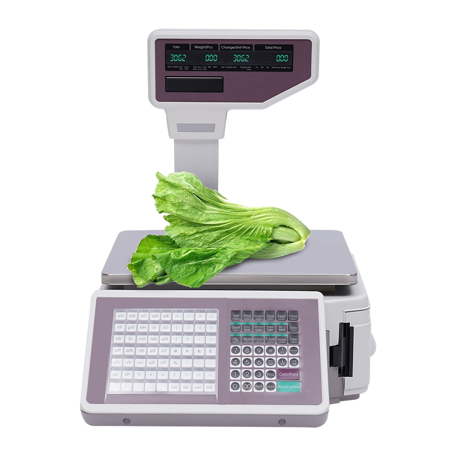Electronic Scale Digital Price Computing Scale with Thermal Label Printer 66LB