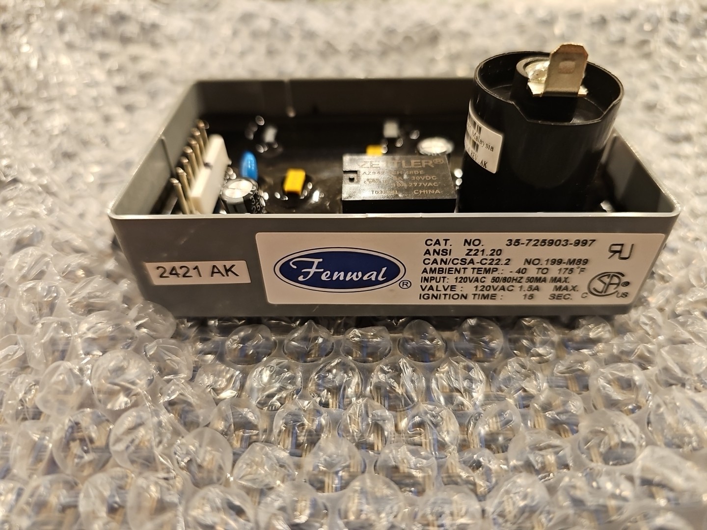 Fenwal 35-725903-997 Direct Spark Ignition Control, 120V/1.5A