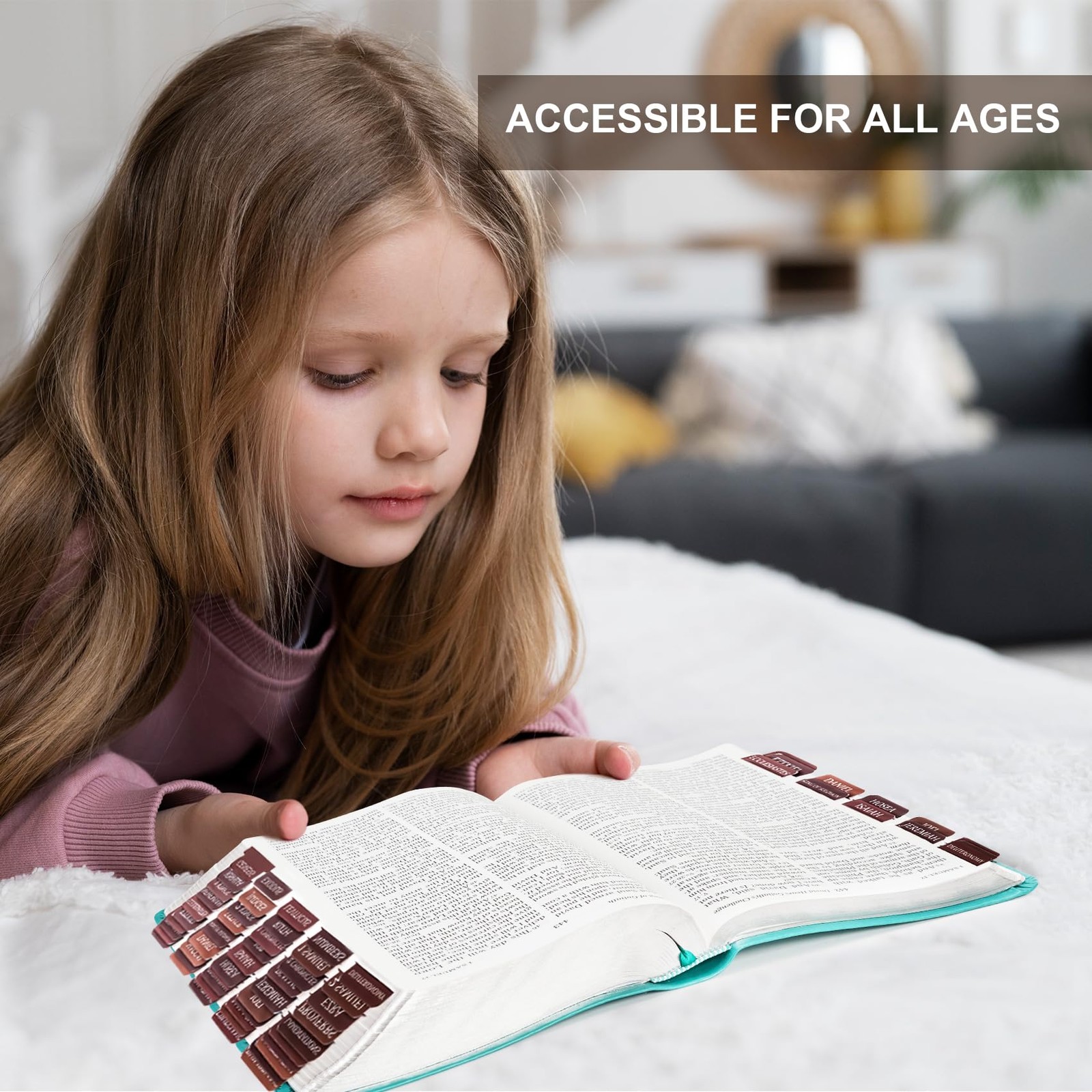 Laminated Bible Tabs for Women Men – Large Print Tabs for Study Bibles, Boho