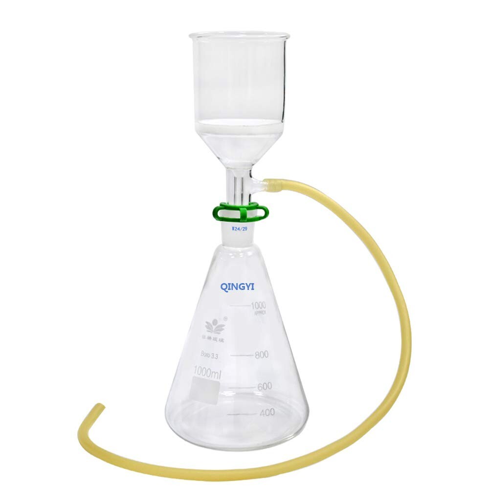 Glass Vacuum with 1000mL Filter Bottle and 250ml Funnel Filtration Kit Lab Va…