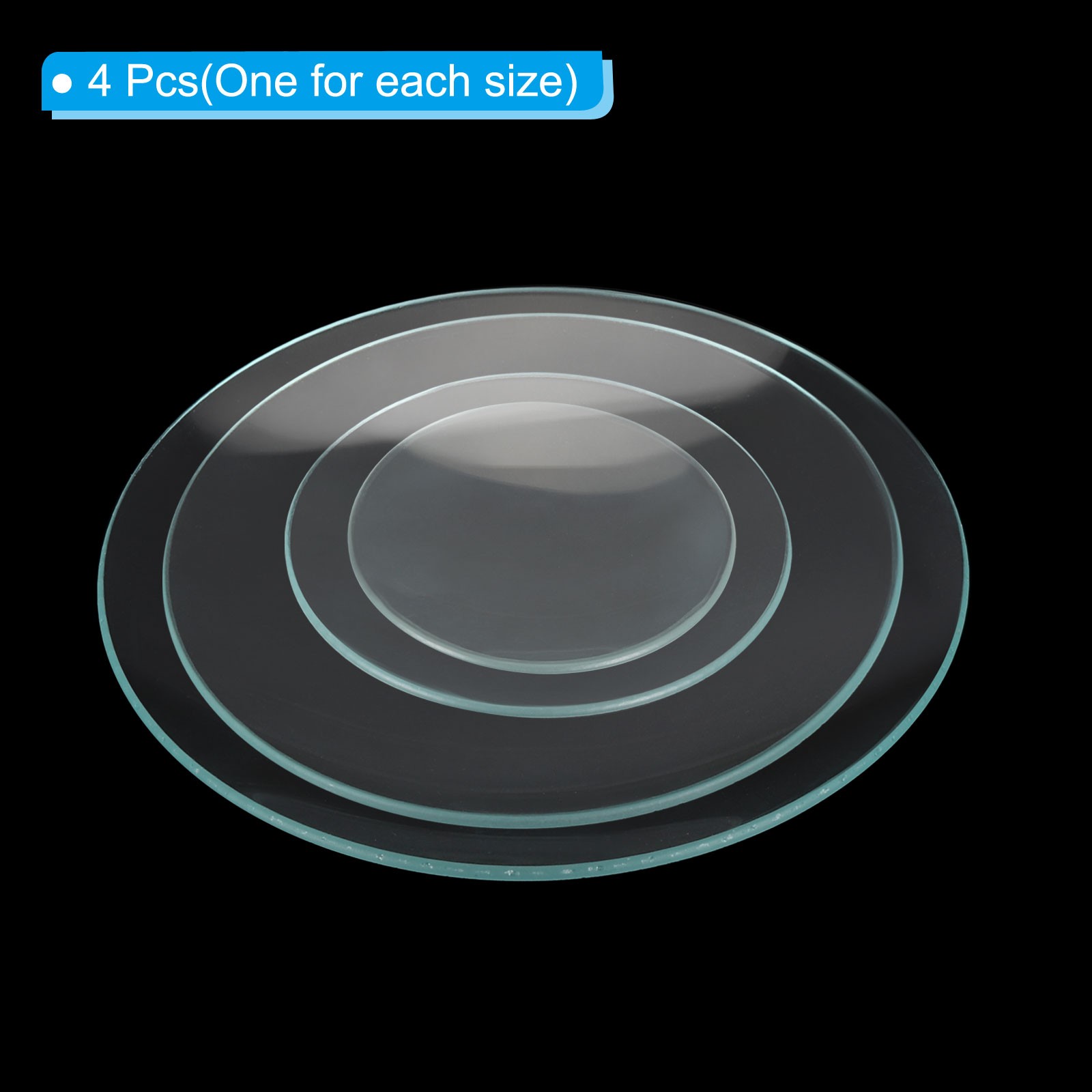 1 Set 60mm/70mm/90mm/100mm Dia Watch Glass High Transparent Cover Lids