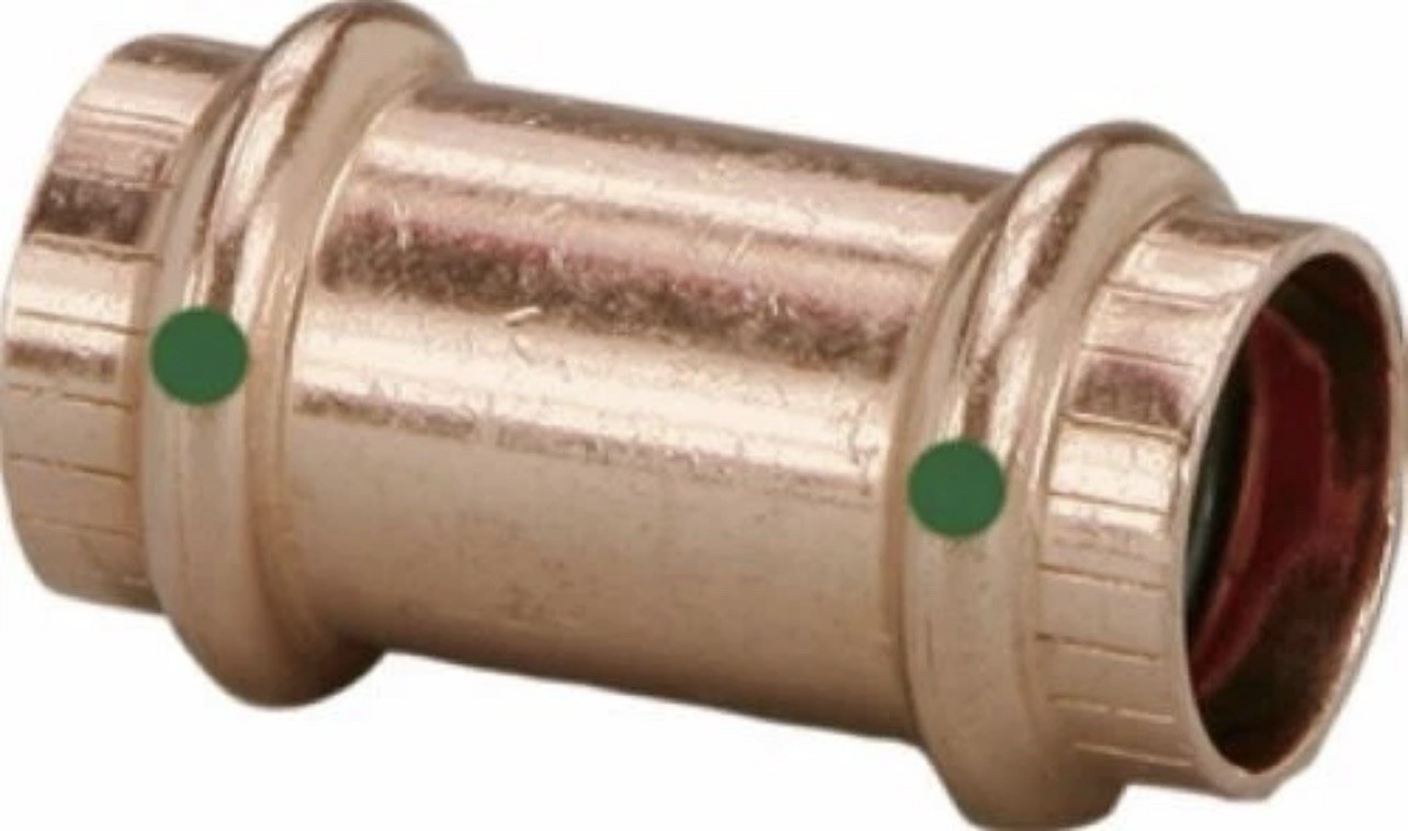 Viega 78177 3/4″ x 3/4″ ProPress Copper Coupling No Stop,Press Connection (10PK)
