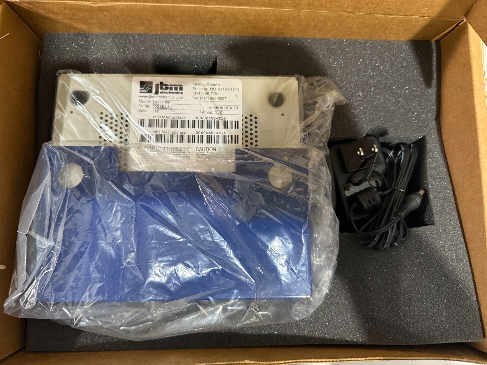 JBM ELECTRONICS CO R3100B (NEW IN BOX)