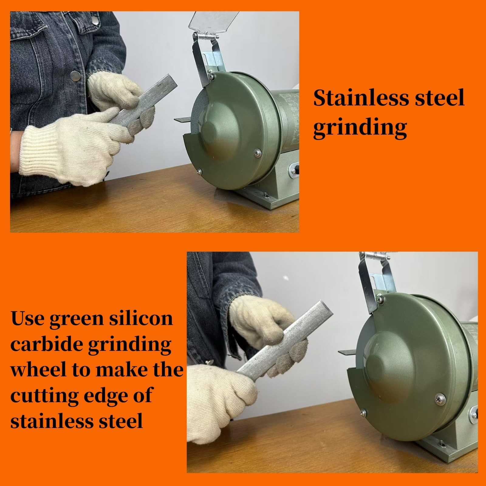 AmaCupid Bench Grinding Wheel 6 inch, Green Silicon Carbide 6 inches