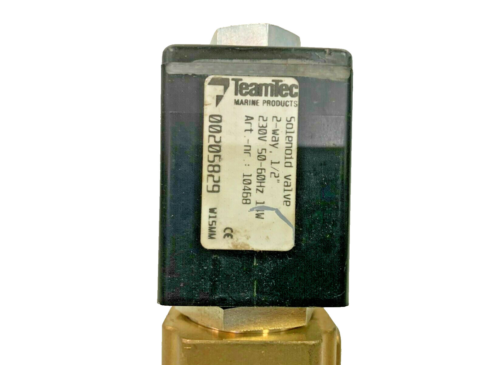 TeamTec Marine Art.No. 10468 2-Way NC G1/2 Solenoid Valve 230V AC 50-60 Hz 11W