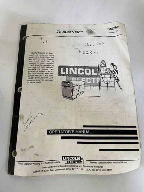 Lincoln Electric Welding CV Adapter NEW OLD STOCK