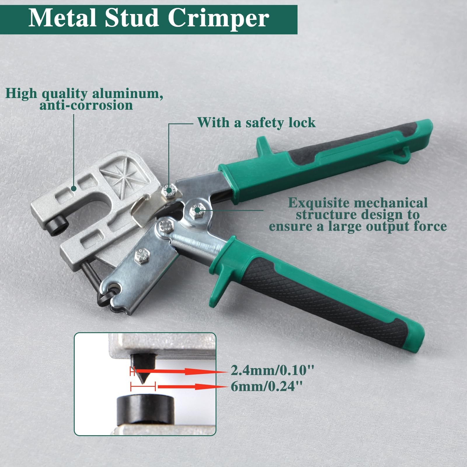 Metal Stud Crimper 10 Inches Punch Lock Crimper Stud Crimper Pliers Drywall Tool