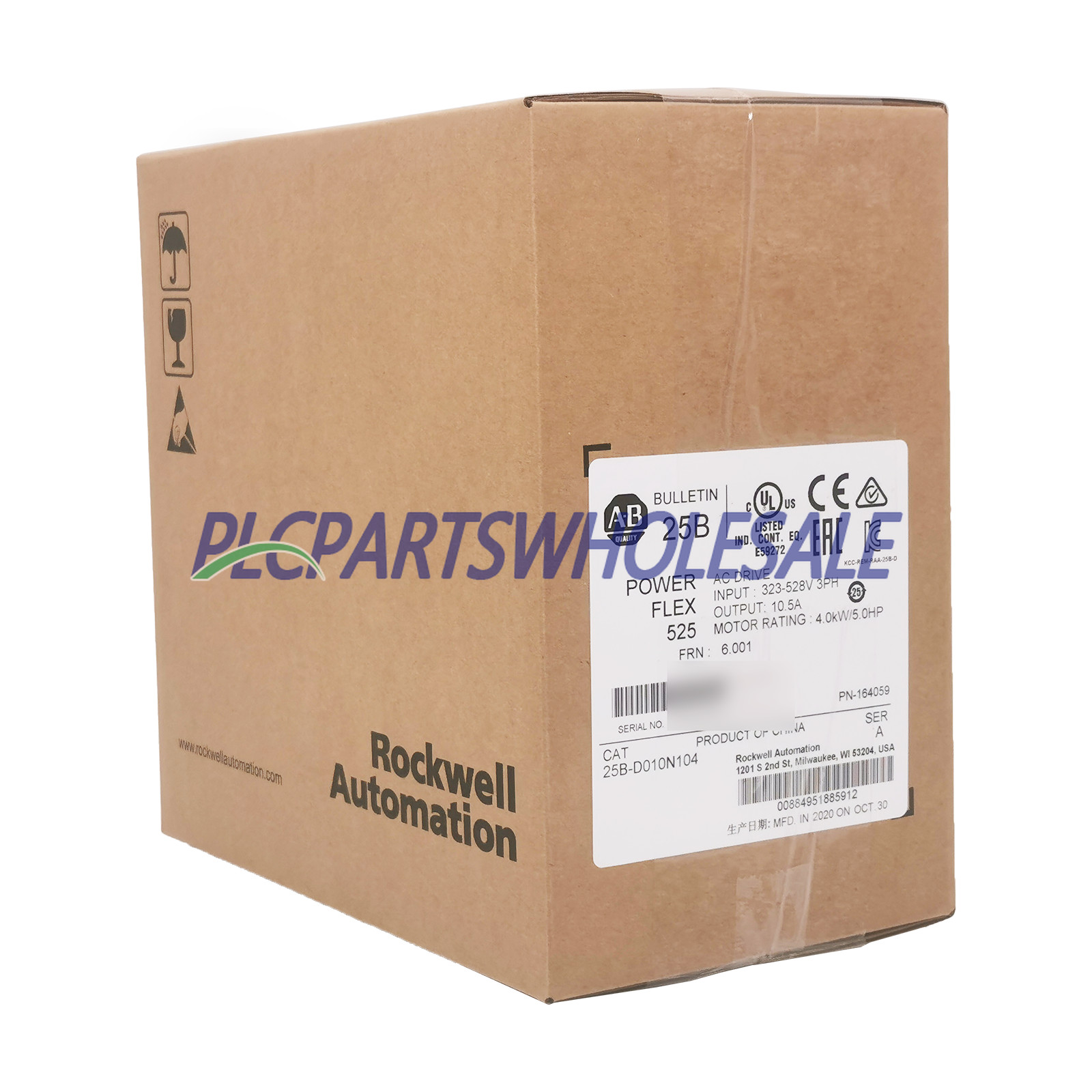 New Allen Bradley 25B-D010N104 PowerFlex 525 4kW 5Hp AC Drive Variable Frequency