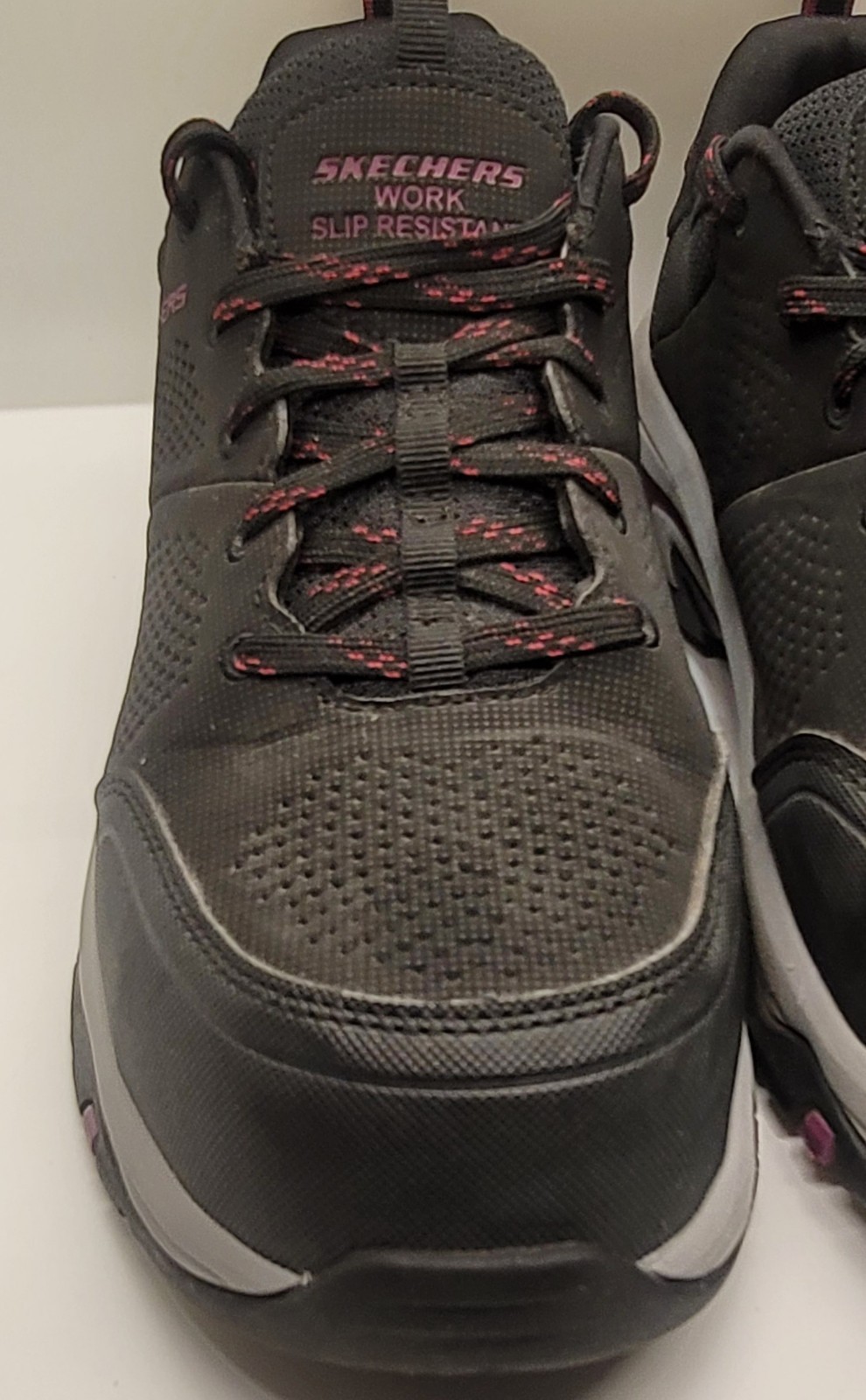 Skechers Work Women’s Size 9 Lace Up Shoes Black Safety Toe Wide Fit