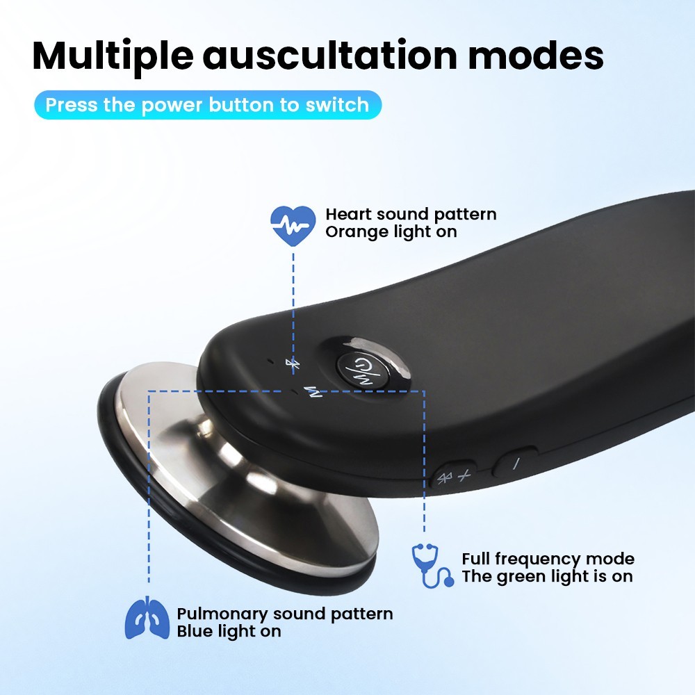 Digital Bluetooth Wireless Electronic Stethoscope for Clinic Hospital Home