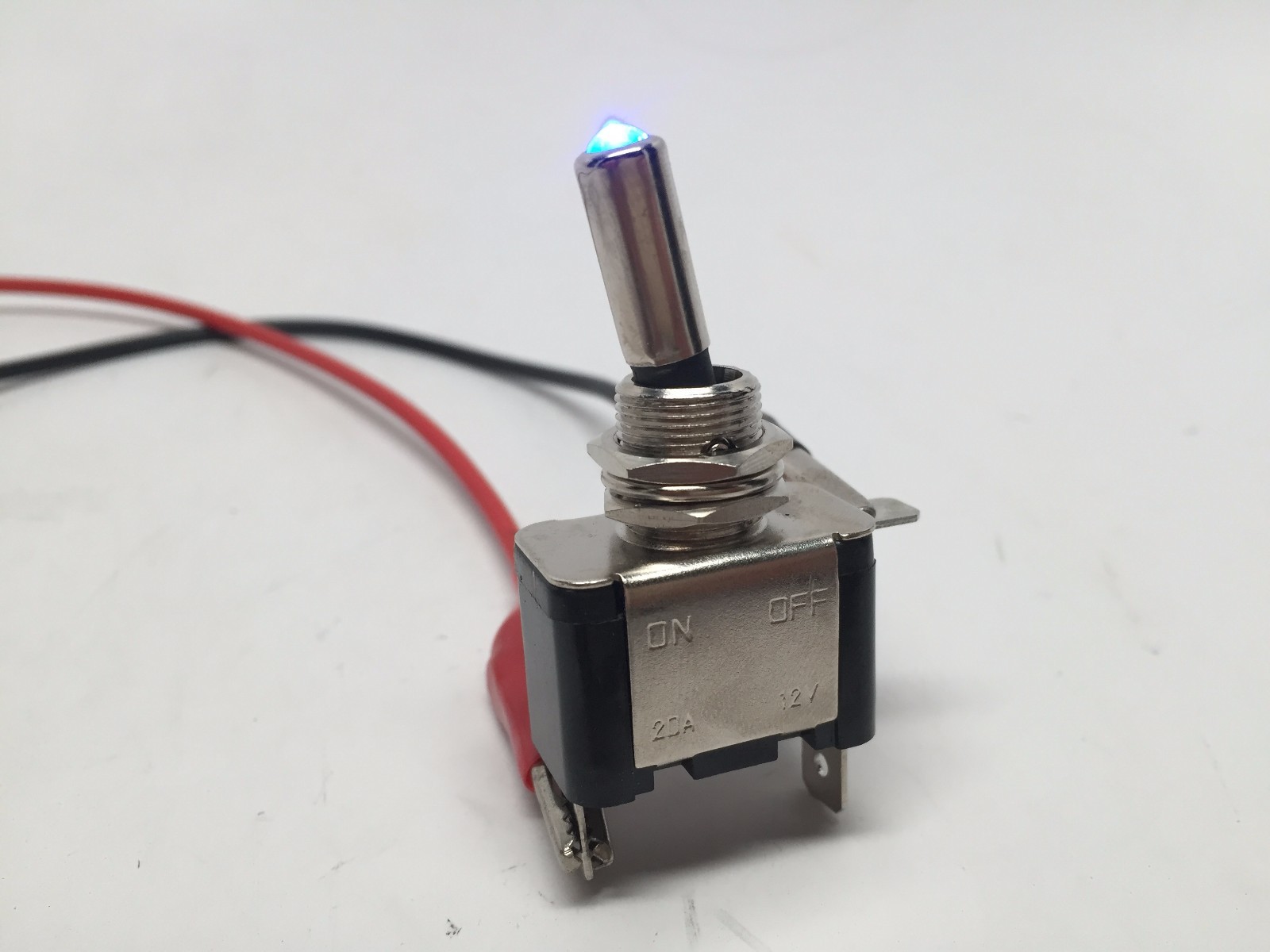 Marine Boat Automotive Car 12V 20A Blue Dot LED Toggle Switch SPST ON/OFF