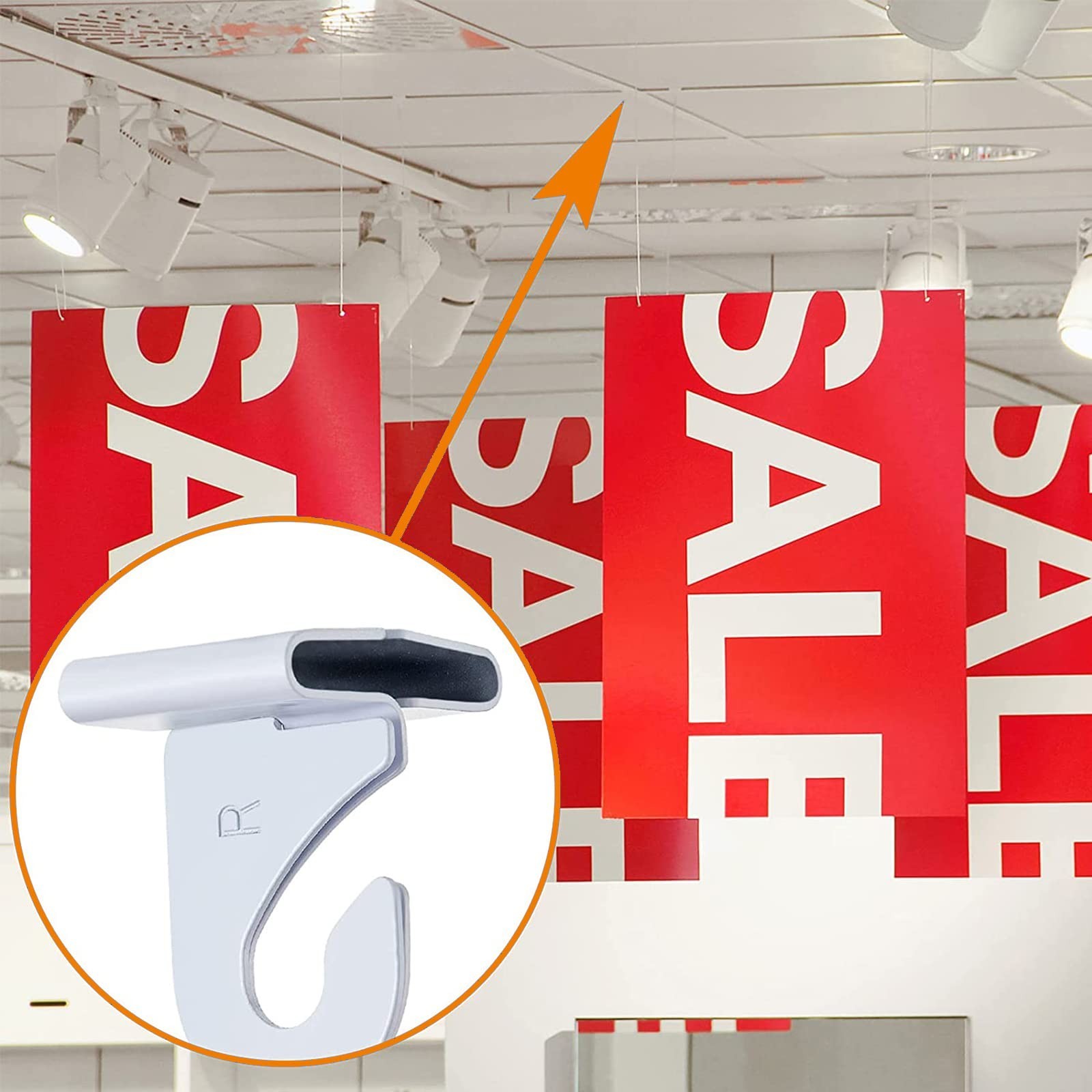 Vicenpal 100 Pcs Drop Ceiling Hooks Bulk for Classrooms Offices Hanging Set, …