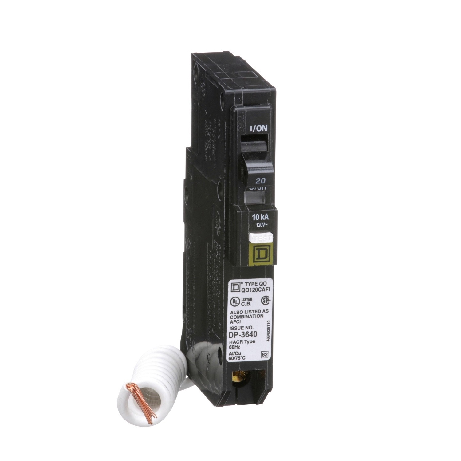 10x Square D QO120CAFI 1p 20a QO Plug In AFCI Circuit Breaker – NEW – LOT OF 10