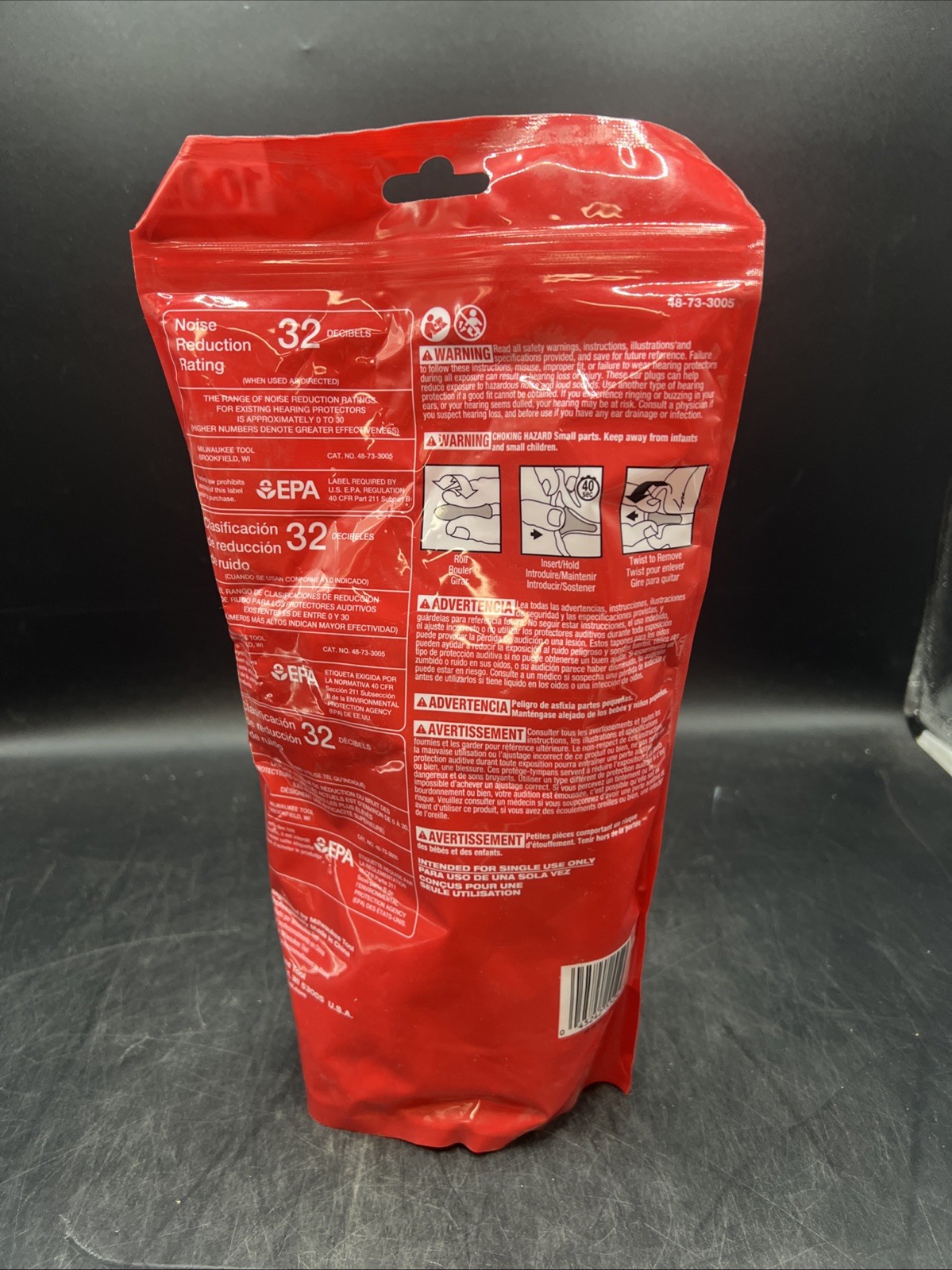 Milwaukee Disposable Ear Plugs 100 Pack 32db 48-73-3005