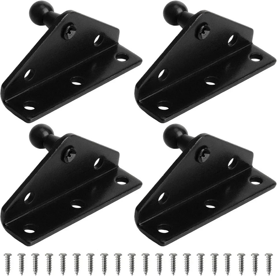4 Pack 10mm Ball Stud Bracket Gas Strut Mounting Bracket for Lift Support Shocks