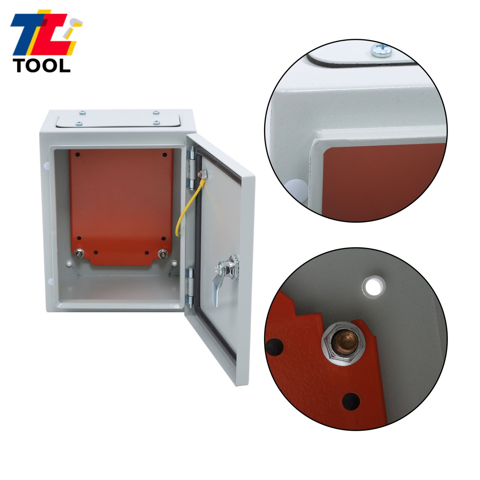 10x8x6″ Carbon Steel Electrical Box, IP65 Waterproof NEMA 4X Rated, Heavy-Duty