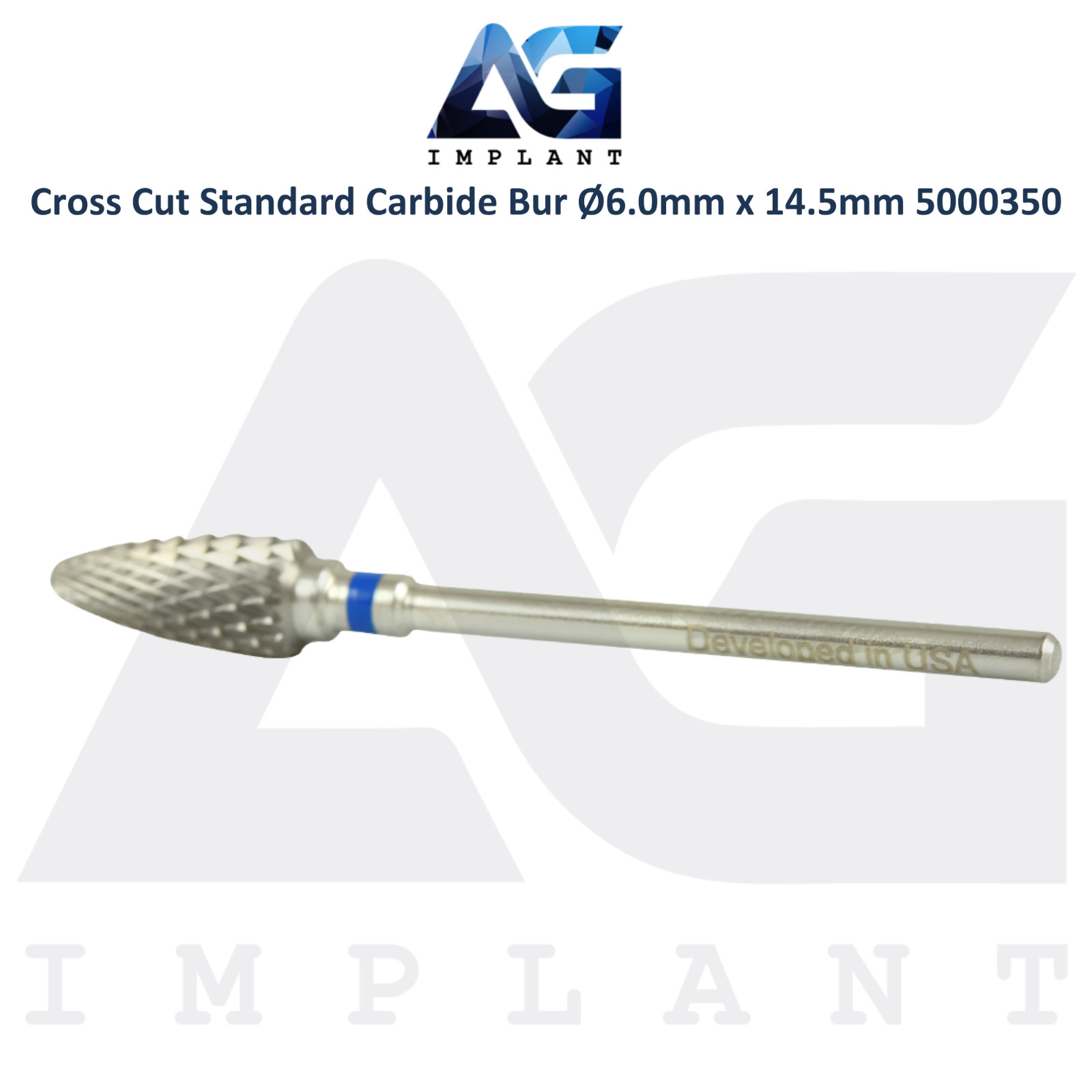 Dental Wilson Cross Cut Flame Standard Bur Ø6.0×14.5mm Tungsten Carbide 5000350