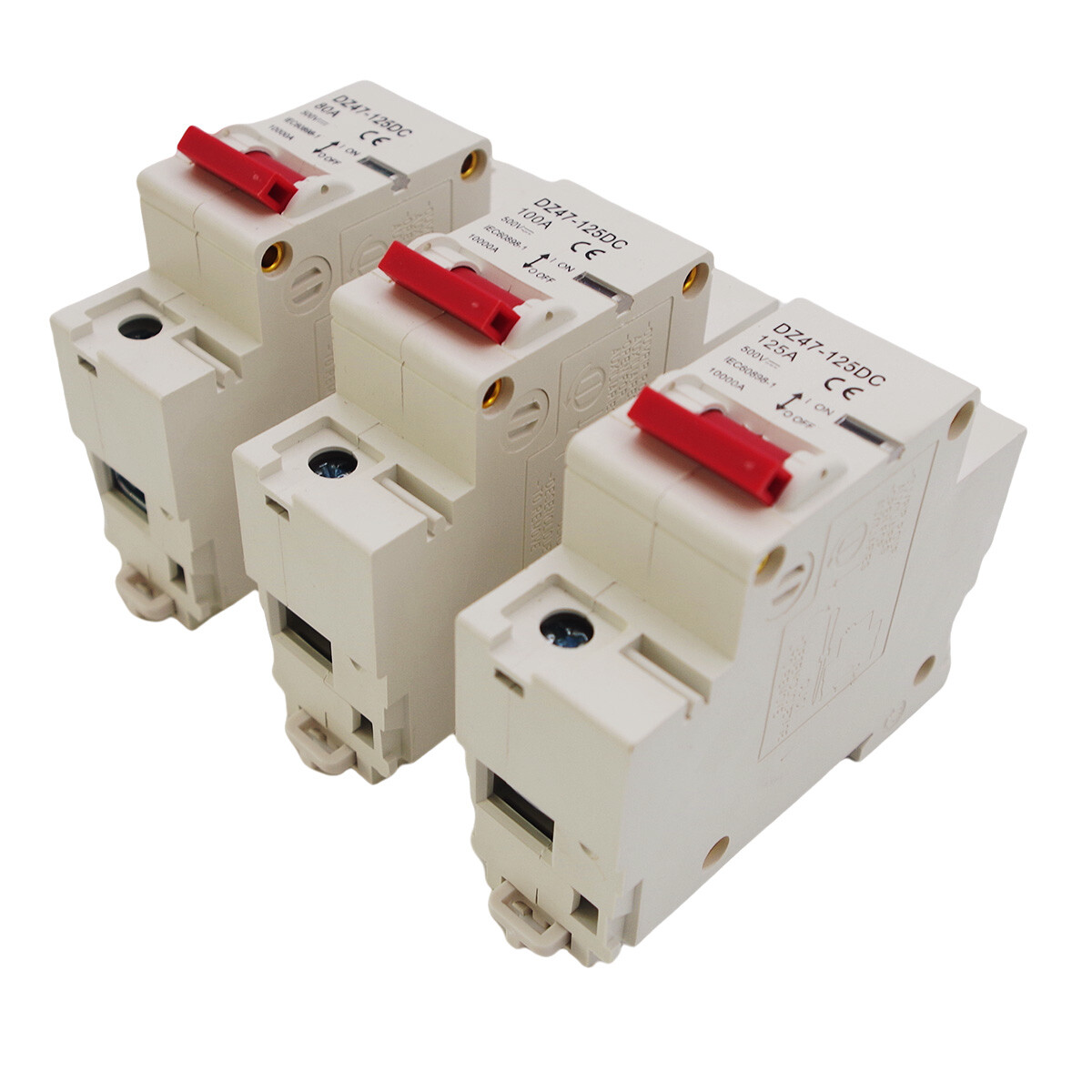 1Pole DC Solar DC Mini Circuit Breaker MCB 6/10/16/25/32/40/50/63/80 /100/125A