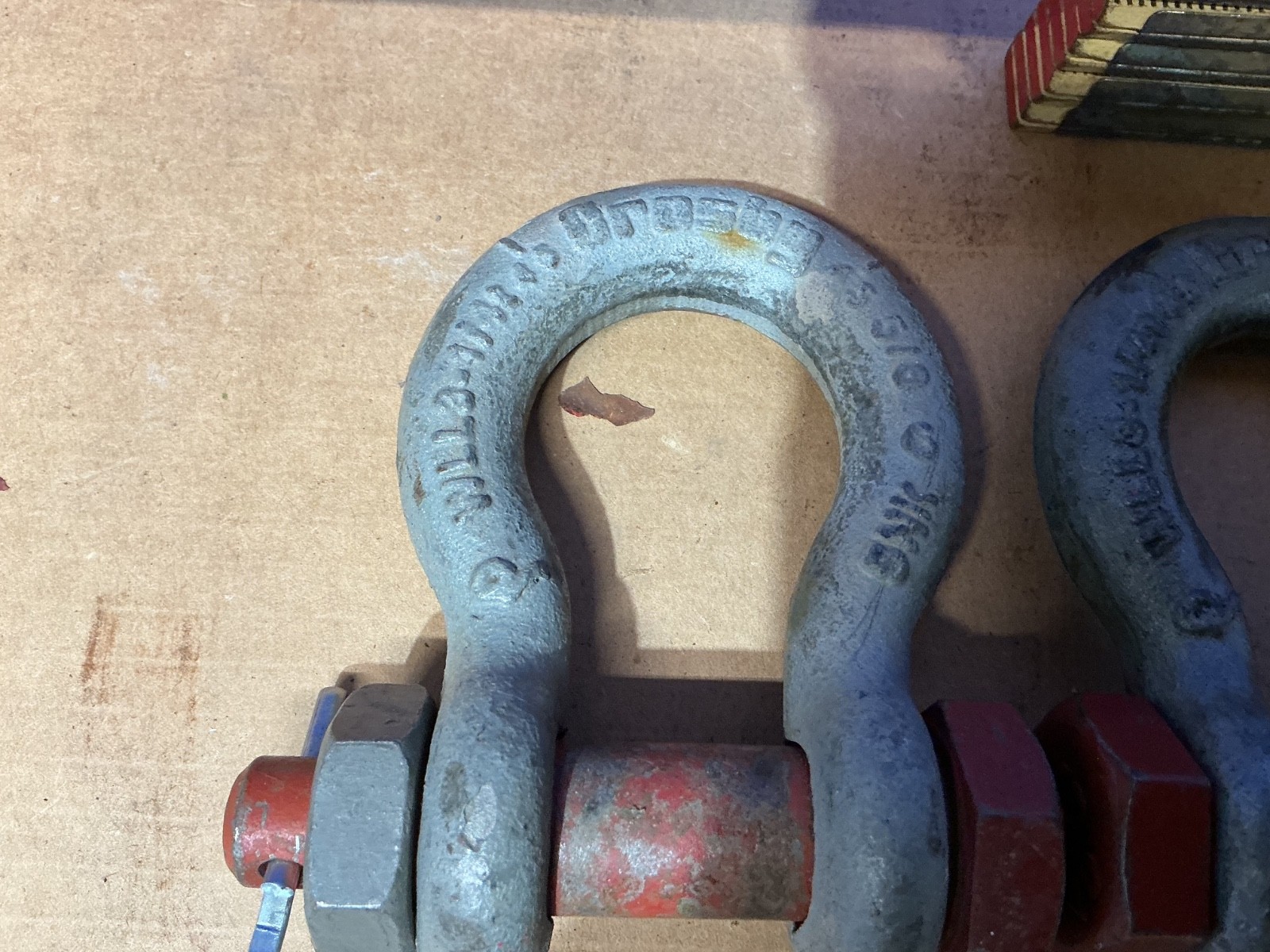 Used Crosby Anchor Shackle Bolt Type 5/8″ 3-1/4t ton WLL set of 2