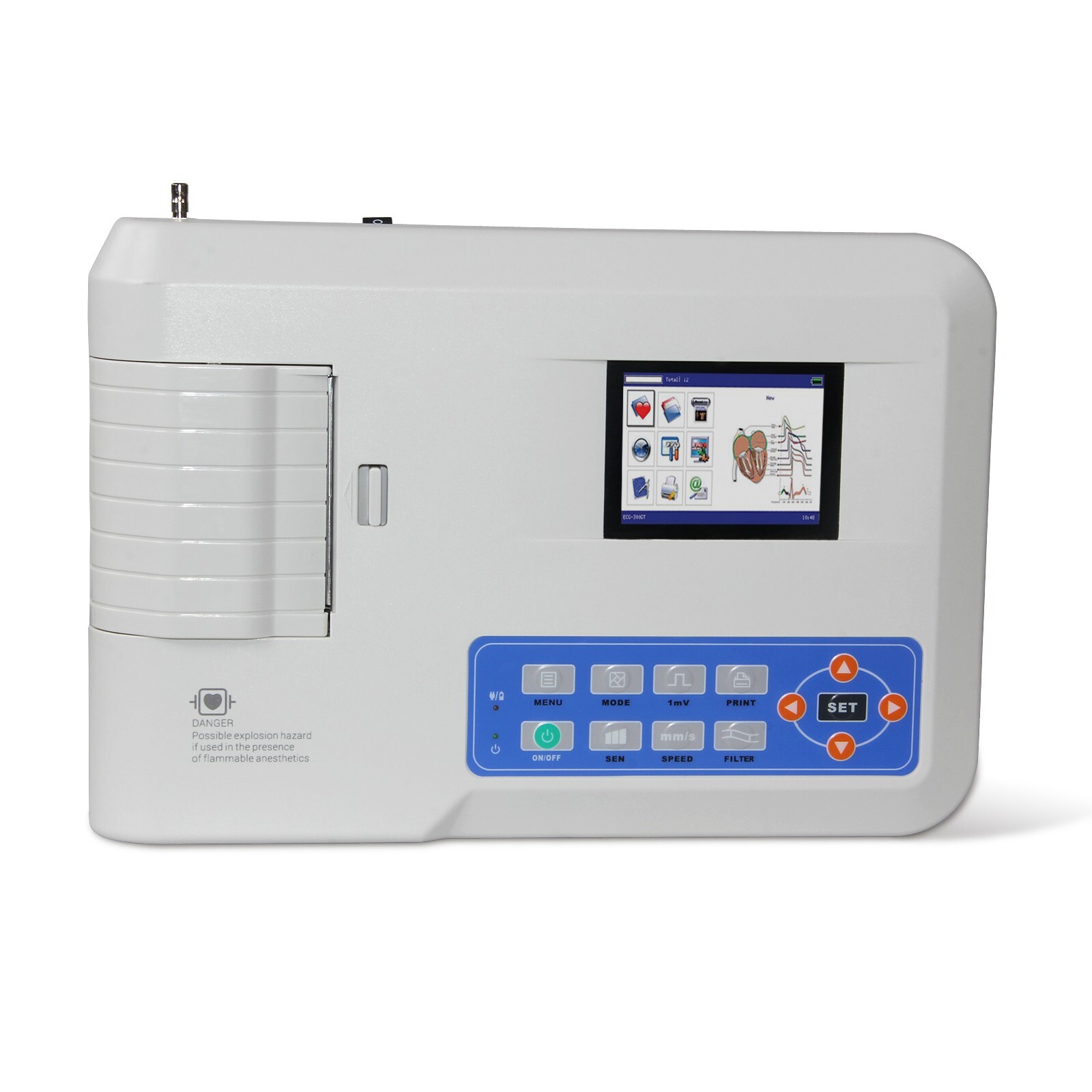 CONTEC ECG300G Digital 3 Channel 12 lead Electrocardiograph EKG Machine Fedex