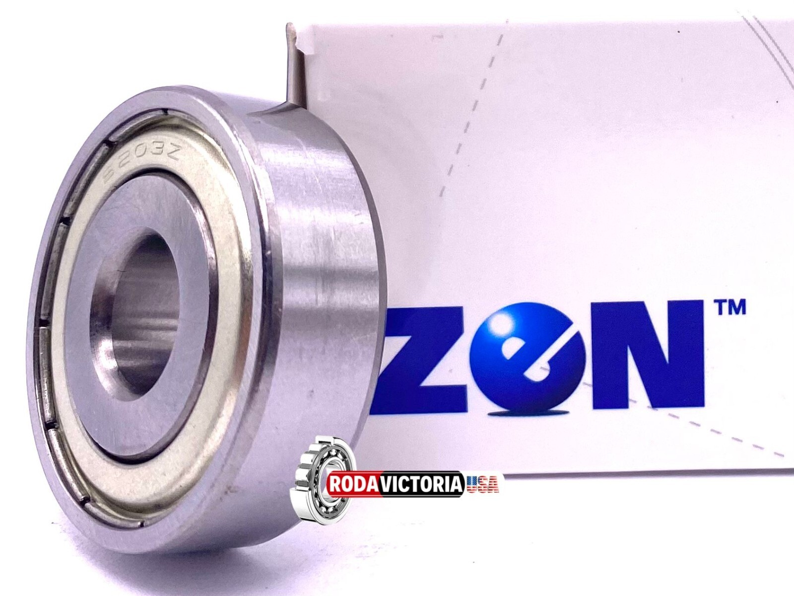 ZEN 6203 ZZ 1/2 Special Bore, Ball Bearing, Metal Shielded 12.7x40x12 mm