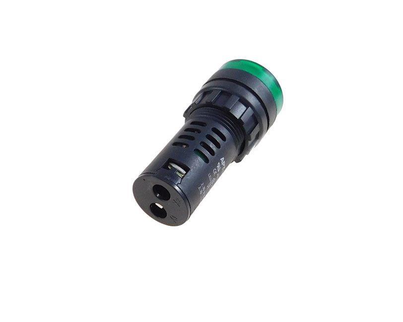 2 Pack AC/DC 12V Green LED Flash Indicator Light with Buzzer LB-12V-G
