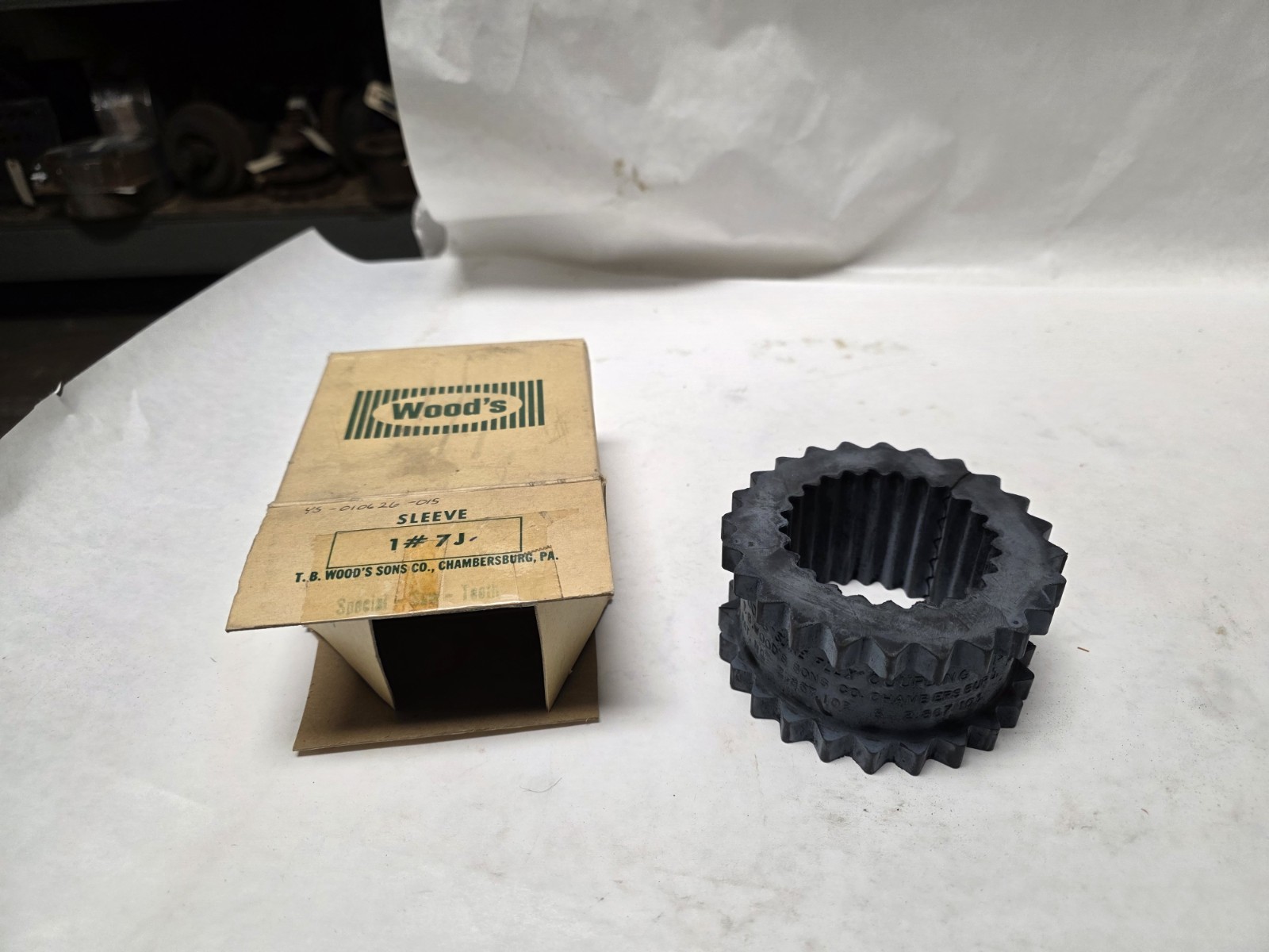TB Woods 1#7J Sure-Flex Coupler Element Sleeve, Special Saw Tooth