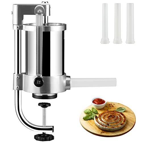 VEVOR SAUSAGE STUFFER, 2.5LBS/1.5L CAPACITY, STAINLESS STEEL VERTICAL STUFFER