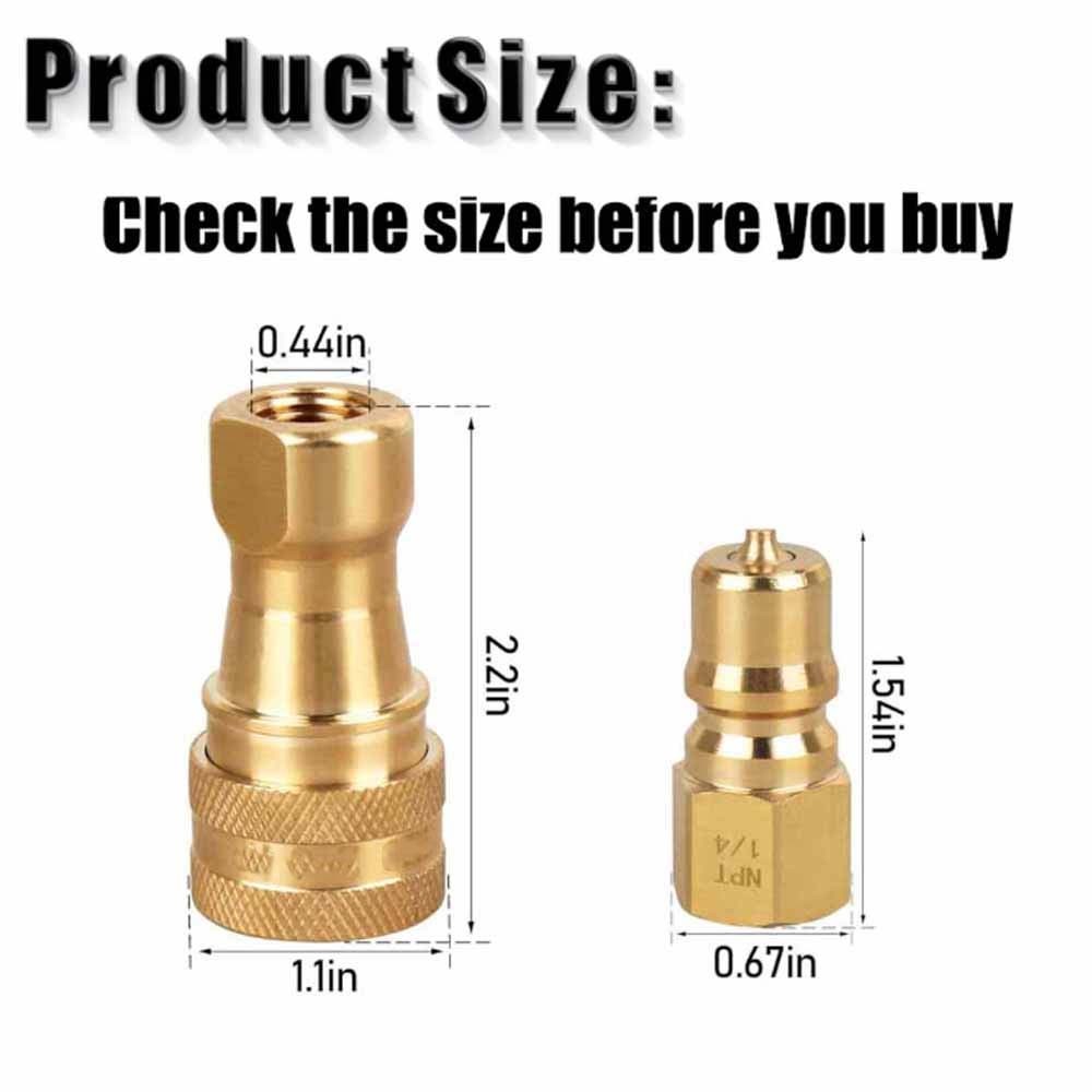 1/4″ Quick Disconnect Coupler Valve Carpet Cleaning Hose Wand Fitting 4Set/8PCS