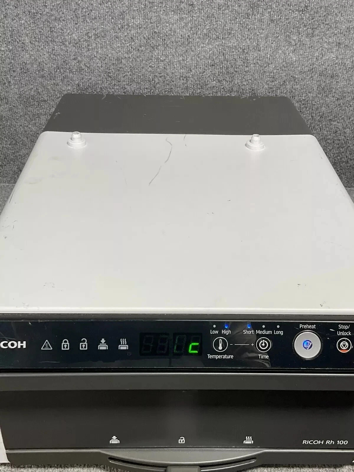Ricoh RH100 DTG Heat Press Direct-to-Garment Finisher Used