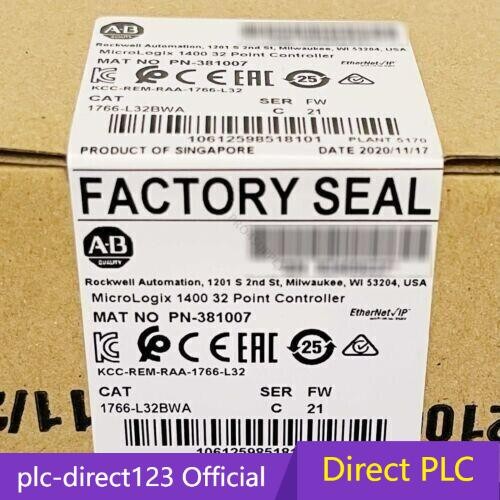 NEW 1766-L32BWA MicroLogix 1400 32 Point Controller AB 1766L32BWA US Free Tax