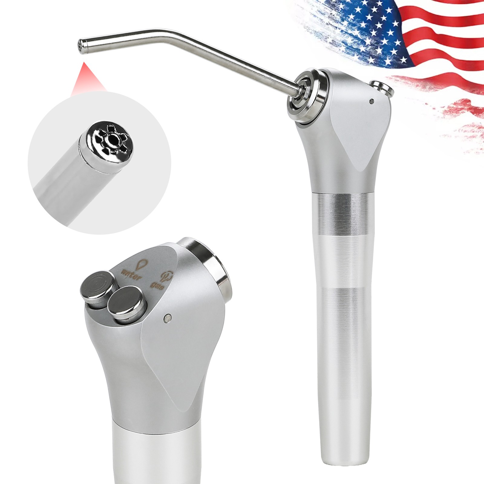 Dental Triple Way Syringe Air Water Spray Handpiece/Disposable Nozzles Tips Tube