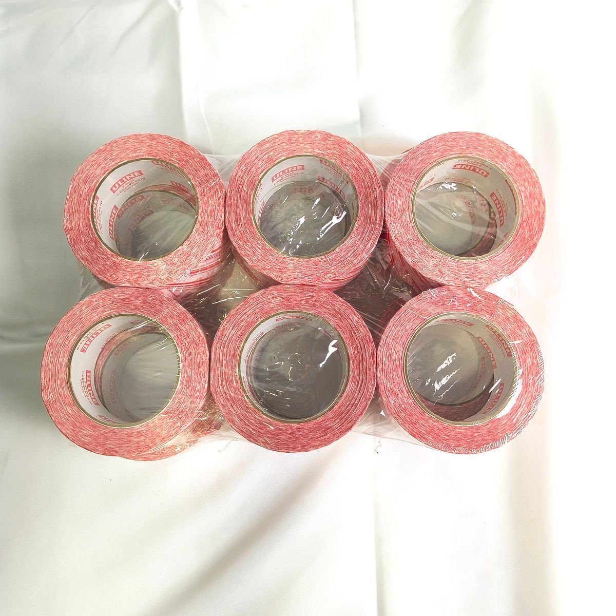 ULINE S-9926 Tamper Evident Security Tape Red/White 12 Rolls 2 Inch 100 Yd