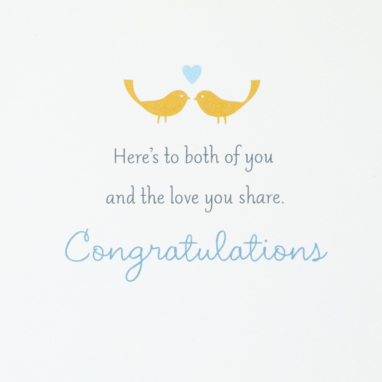 Hallmark Wedding Card (Removable Keepsake Wooden 5 inches x 7.2 inches, Grey