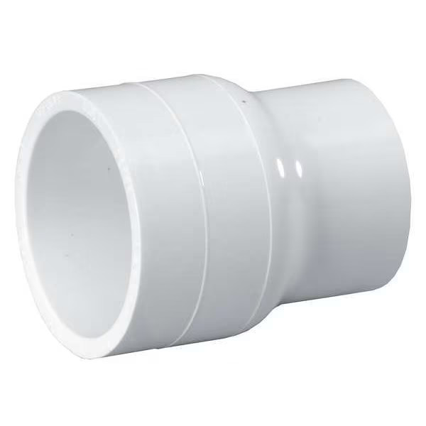 Manufacturer Varies PVC Reducing Coupling, Socket x Socket, 6 in x 4 in Pipe