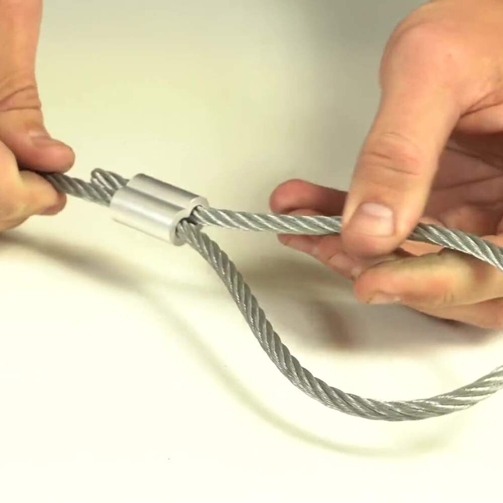 HIGOOD Aluminum Crimping Loop Sleeves Rope for 3/32”,Aluminum Alloy, PK 100