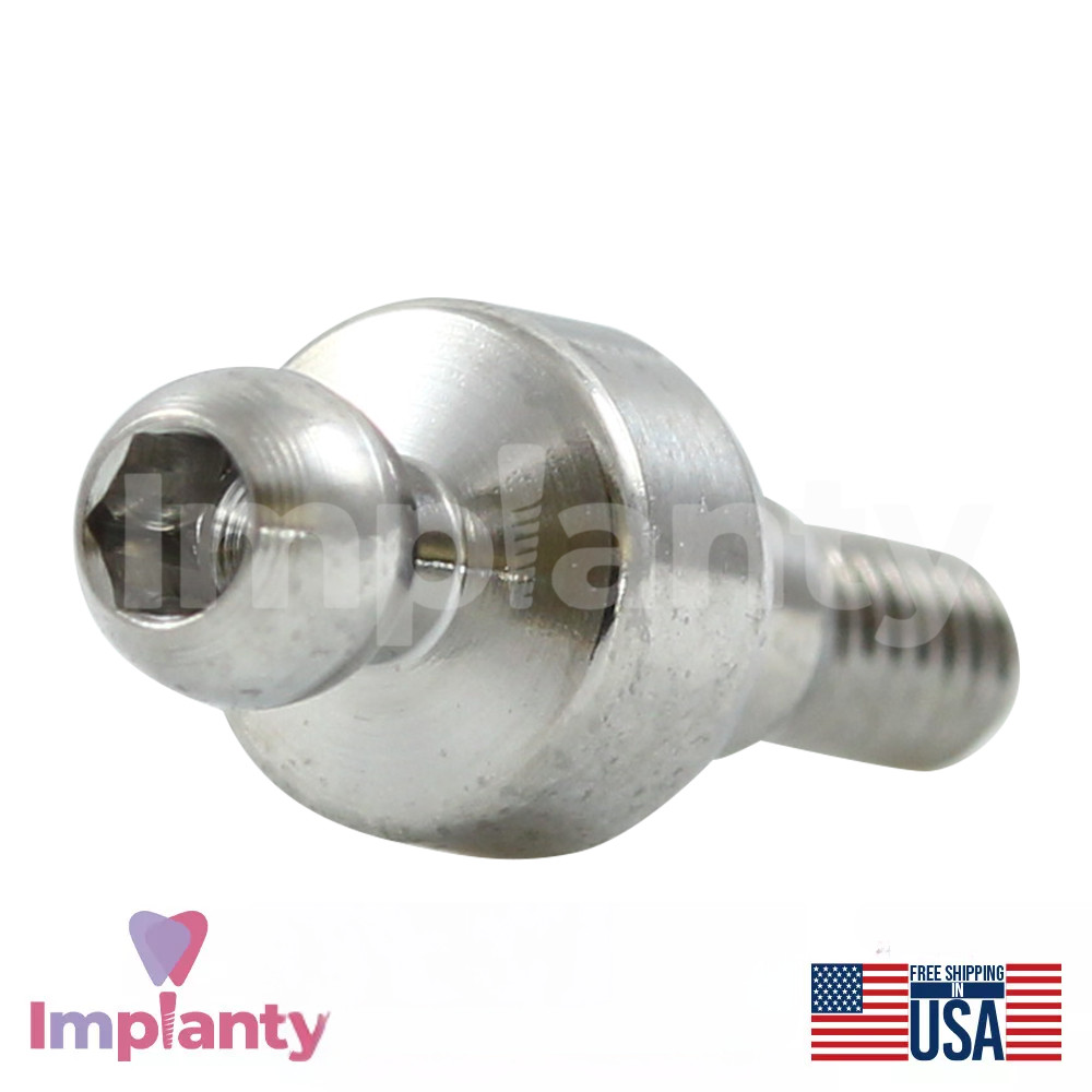 1x Dental Ball Attachment Soft Silicone Set Titanium Int Hex 2.42mm System