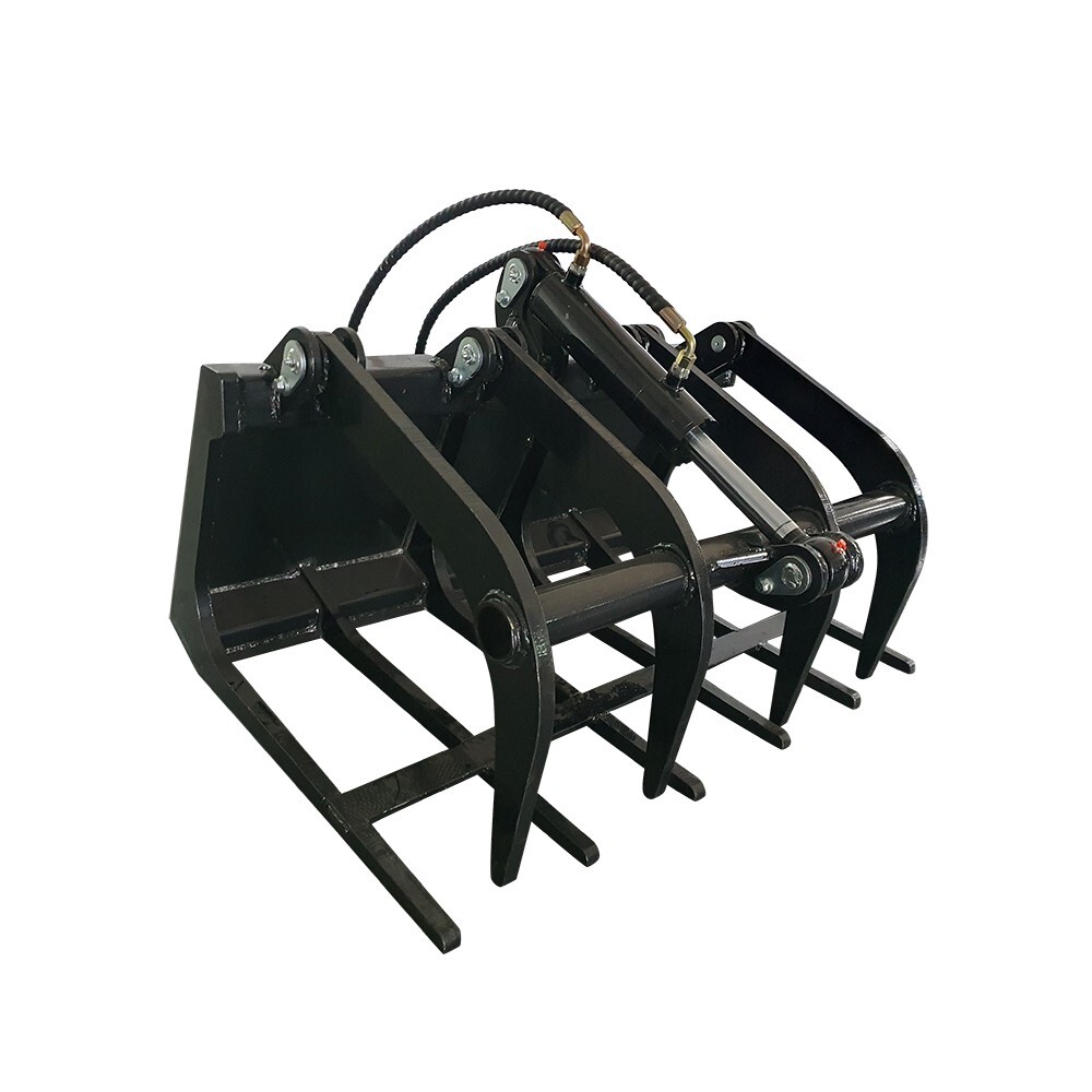 Agrotk M-HGB Wood Grabber Grapper Attachment for Skid Steer/Compact Wheel Loader