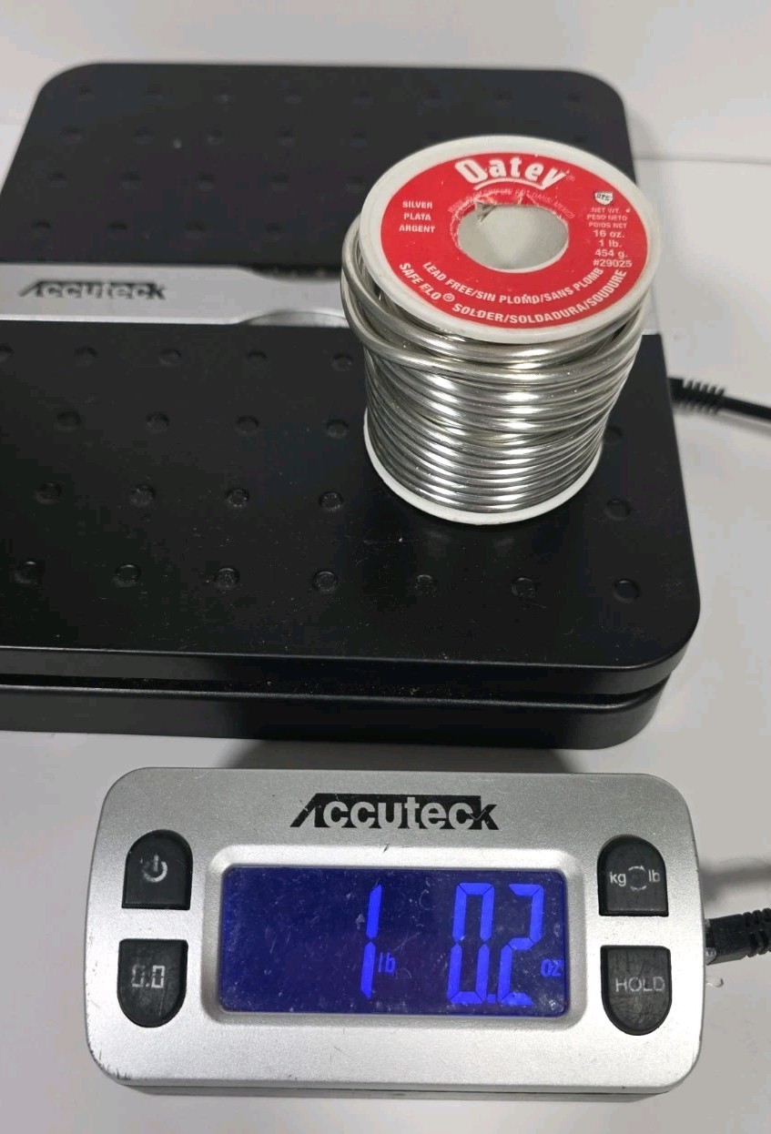 Oatey Safe Flo Lead Free Solder #29025 Silver Bearing Wire 1.02Lbs