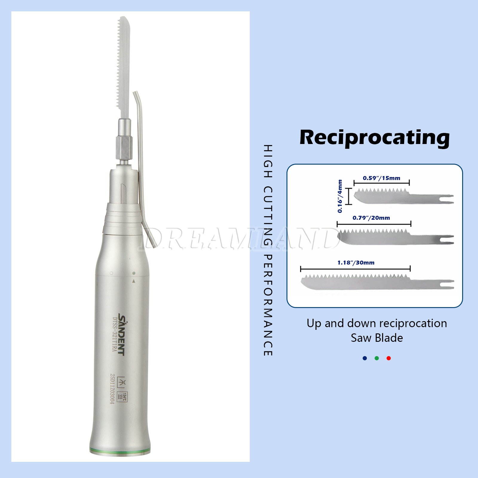 Dental Micro Saw Surgical Handpiece Reciprocating Bone Cutting Saw Blade Tools
