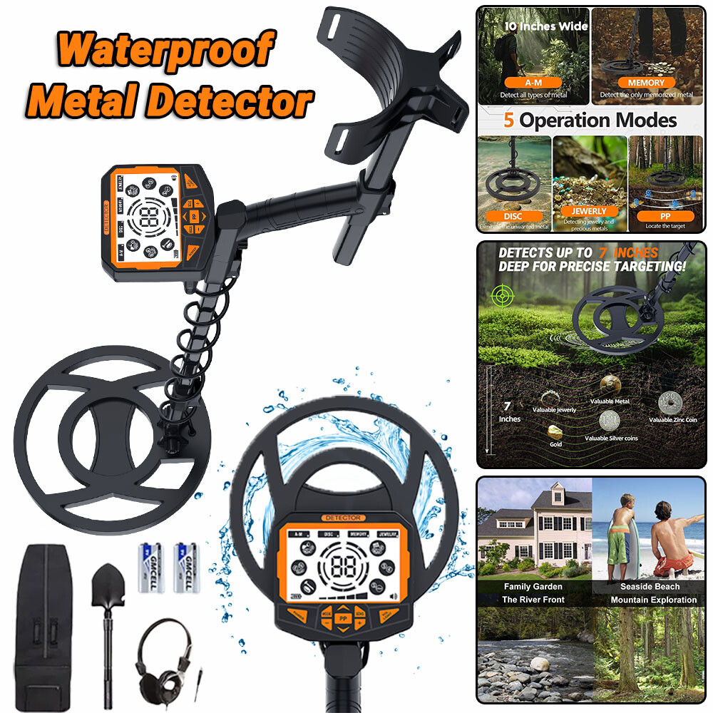 Advanced Metal Detector – 5.8KHz,DISC Range,Ideal for Gold & Silver Hunting