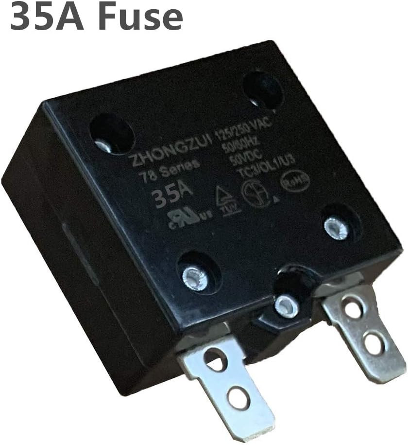 35A 125/250VAC 50/60Hz 50VDC Automatic Reset Relay Fuse, Therma Switch Circuit B