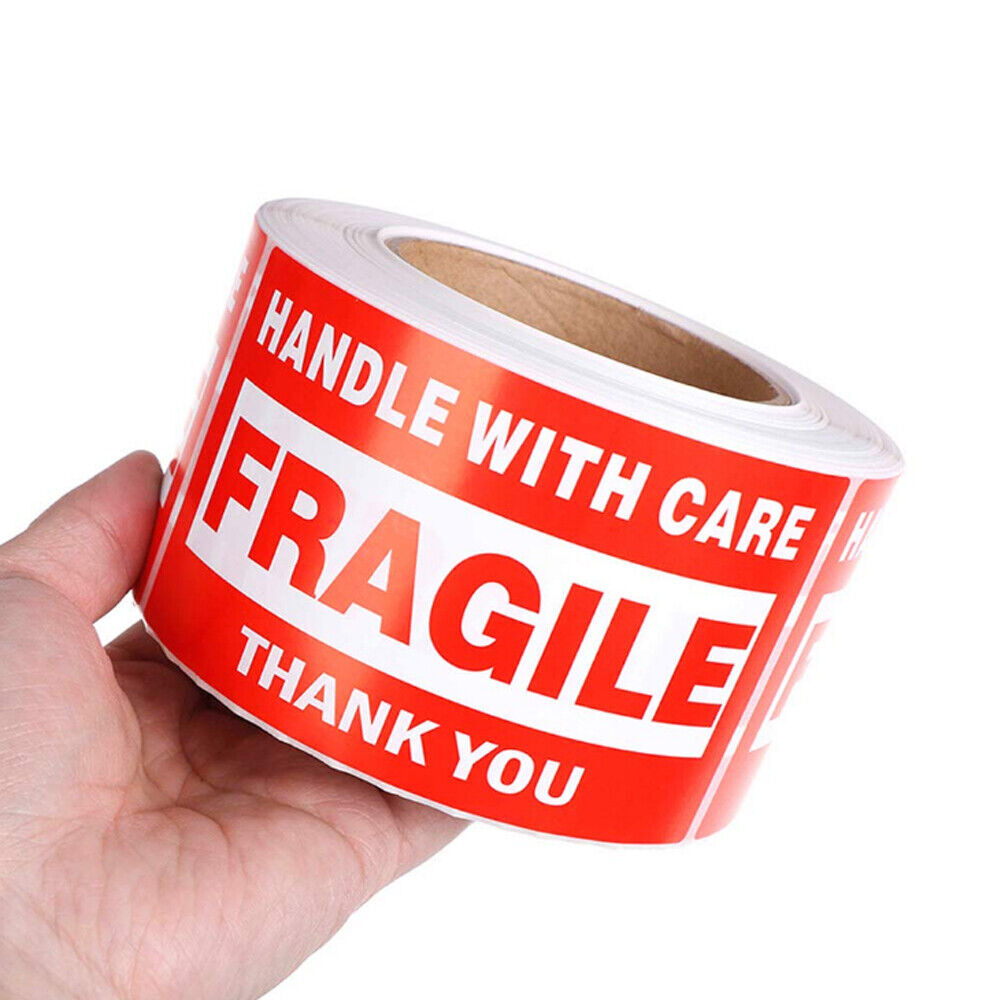 1Roll 500/Roll 3×5″ Fragile Handle with Care Thank You Shipping Labels Stickers