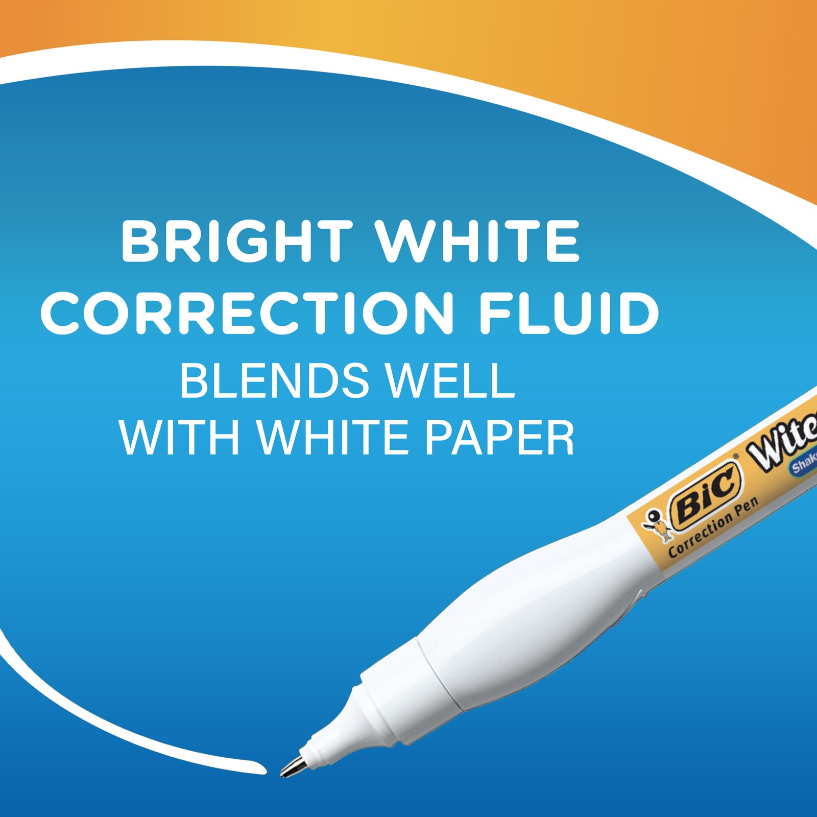 BIC Wite Out Brand Shake ‘n Squeeze Correction Pen, 4-Pack