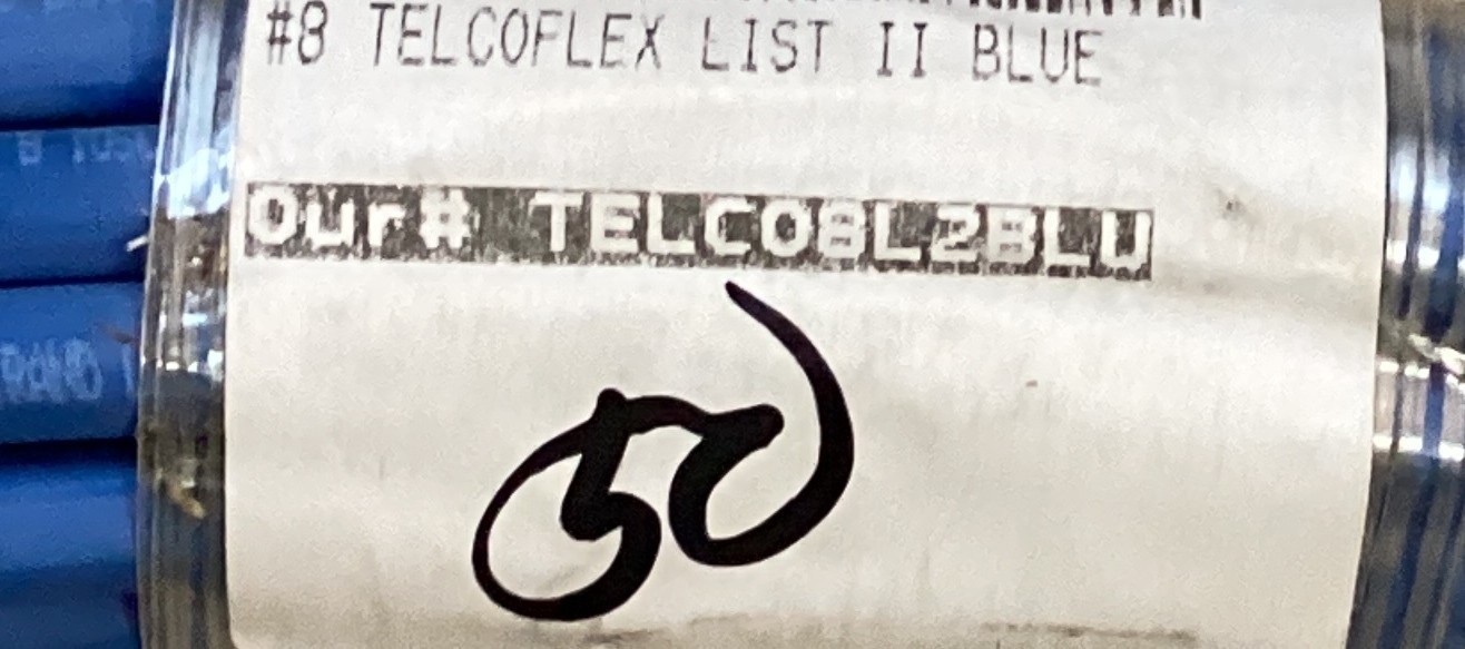 Southwire TELCOFLEX List 2 #8 AWG Tinned Copper Wire Black Blue